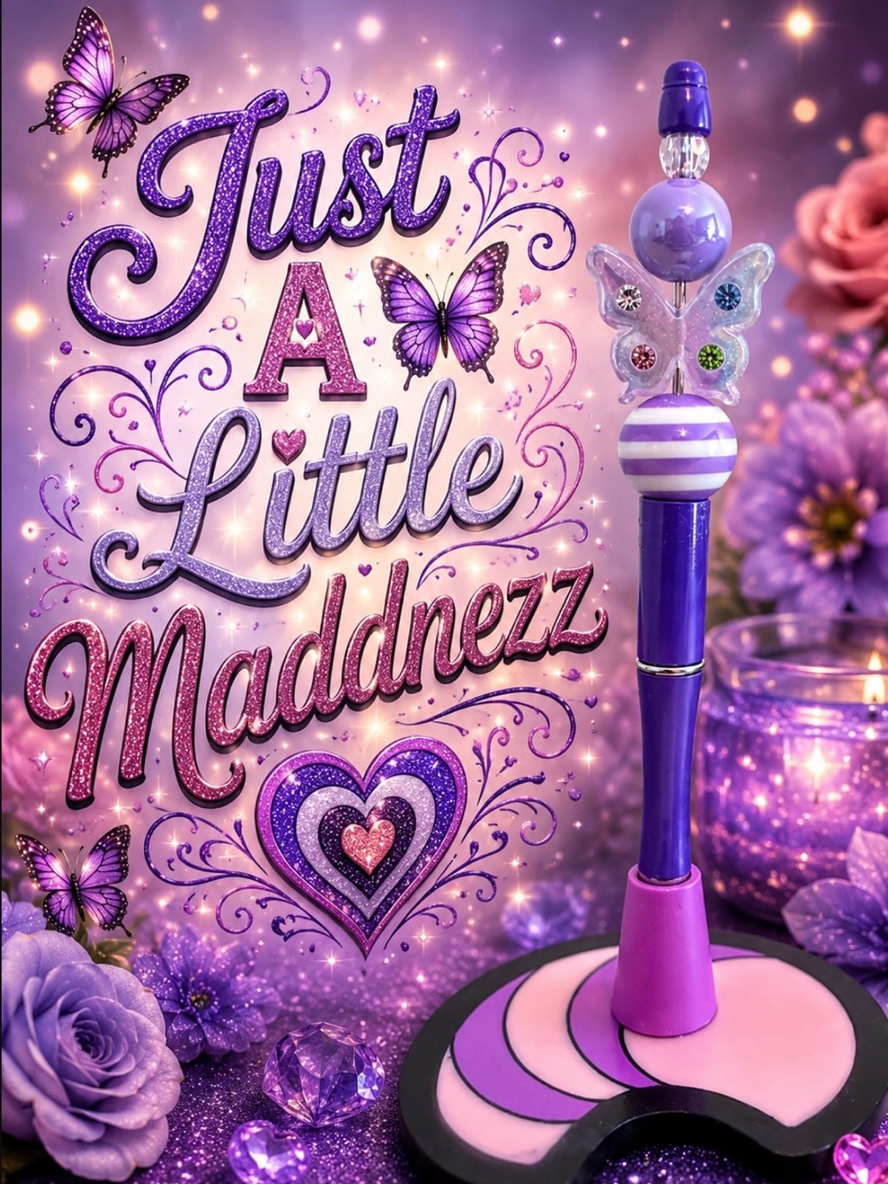 Purple Butterfly Pen